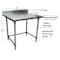Bk Resources Stainless Steel Work Table W/Open Base, Plastic Feet 5 Riser 36"Wx30"D SVTR5OB-3630 - alternate 3